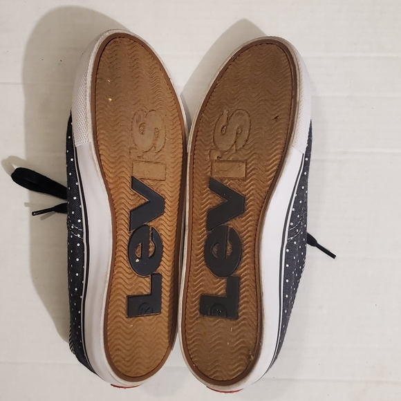 Levi's Maddy Black White Polka Dot Sneakers 6 - Picture 5 of 11
